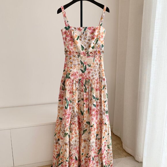 Agua by Agua Bendita Lima Jardinera Dress | Pink/Floral - Picture 3 of 10